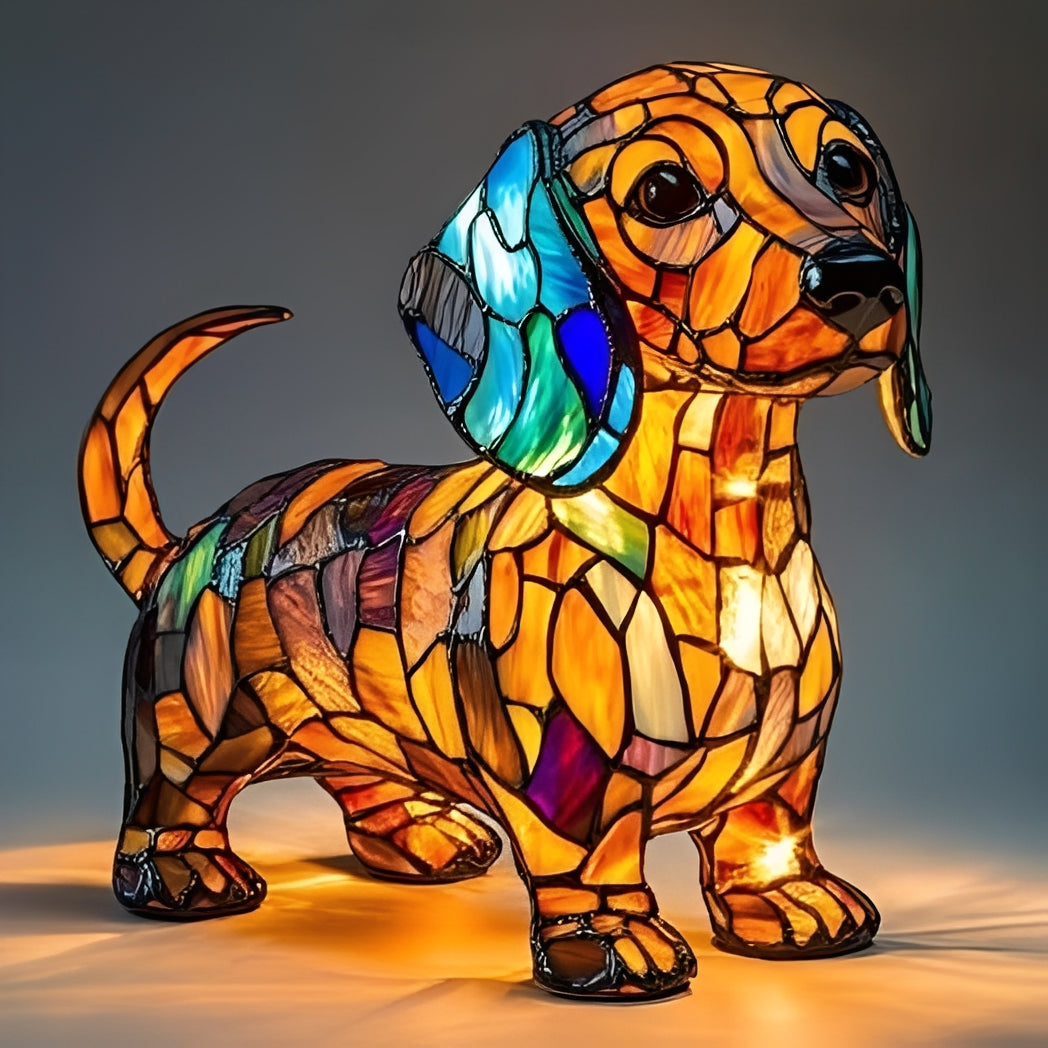 Stained Glass Art Deco Bedside Lamp