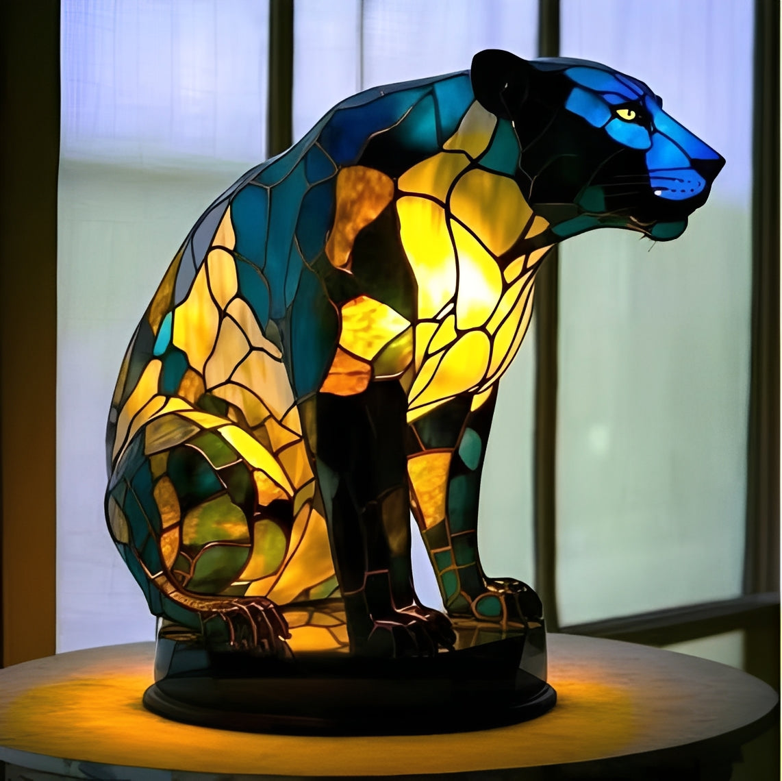Stained Glass Art Deco Bedside Lamp