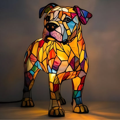 Stained Glass Art Deco Bedside Lamp