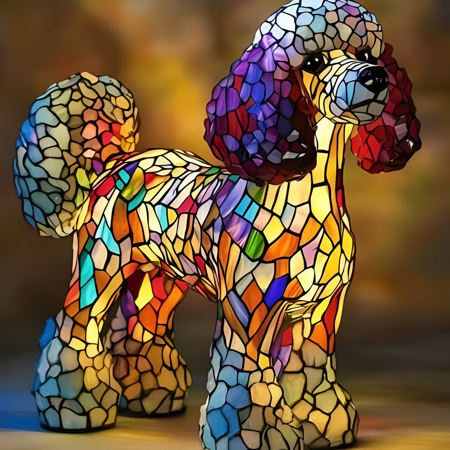 Stained Glass Art Deco Bedside Lamp
