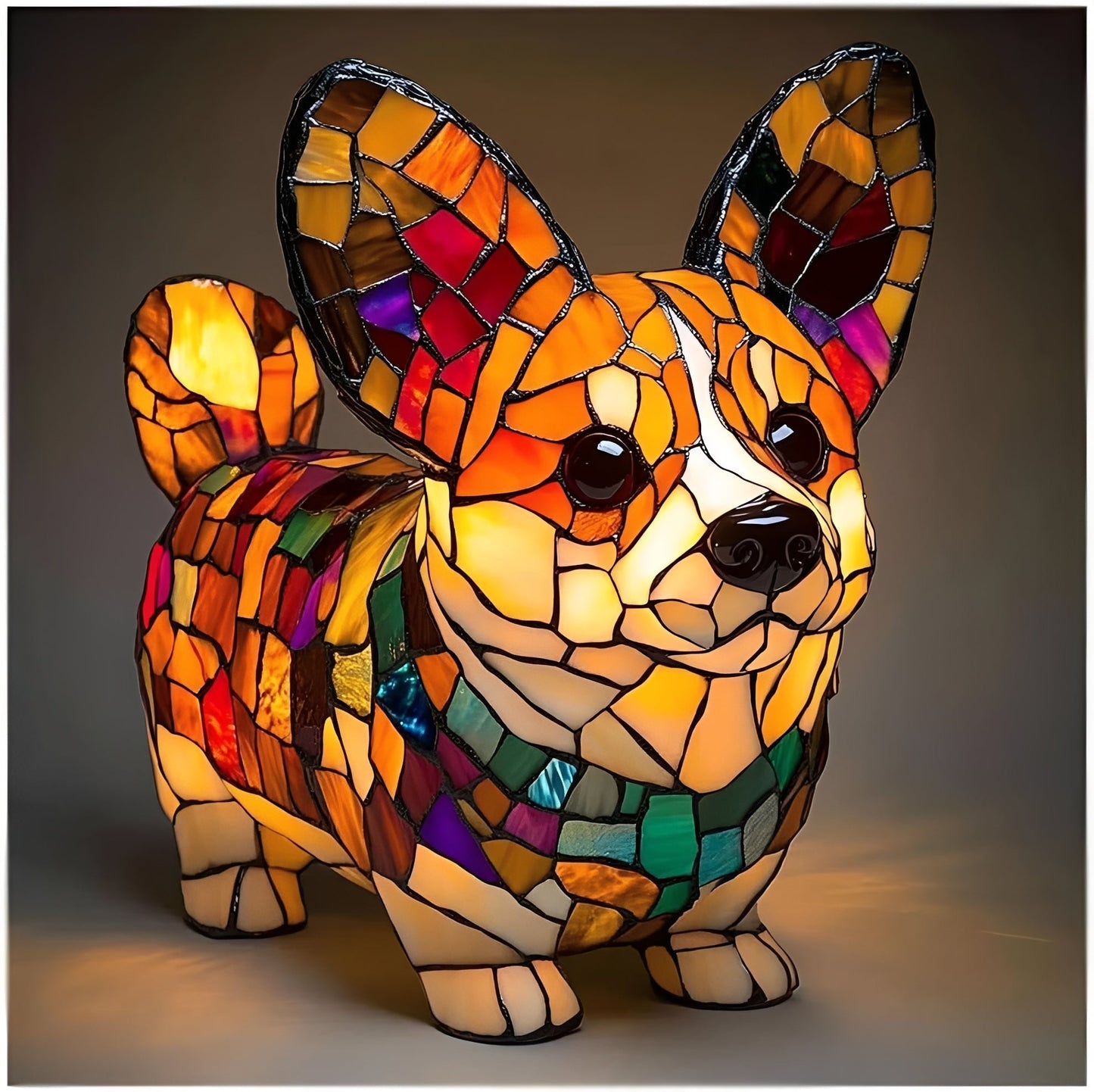 Stained Glass Art Deco Bedside Lamp