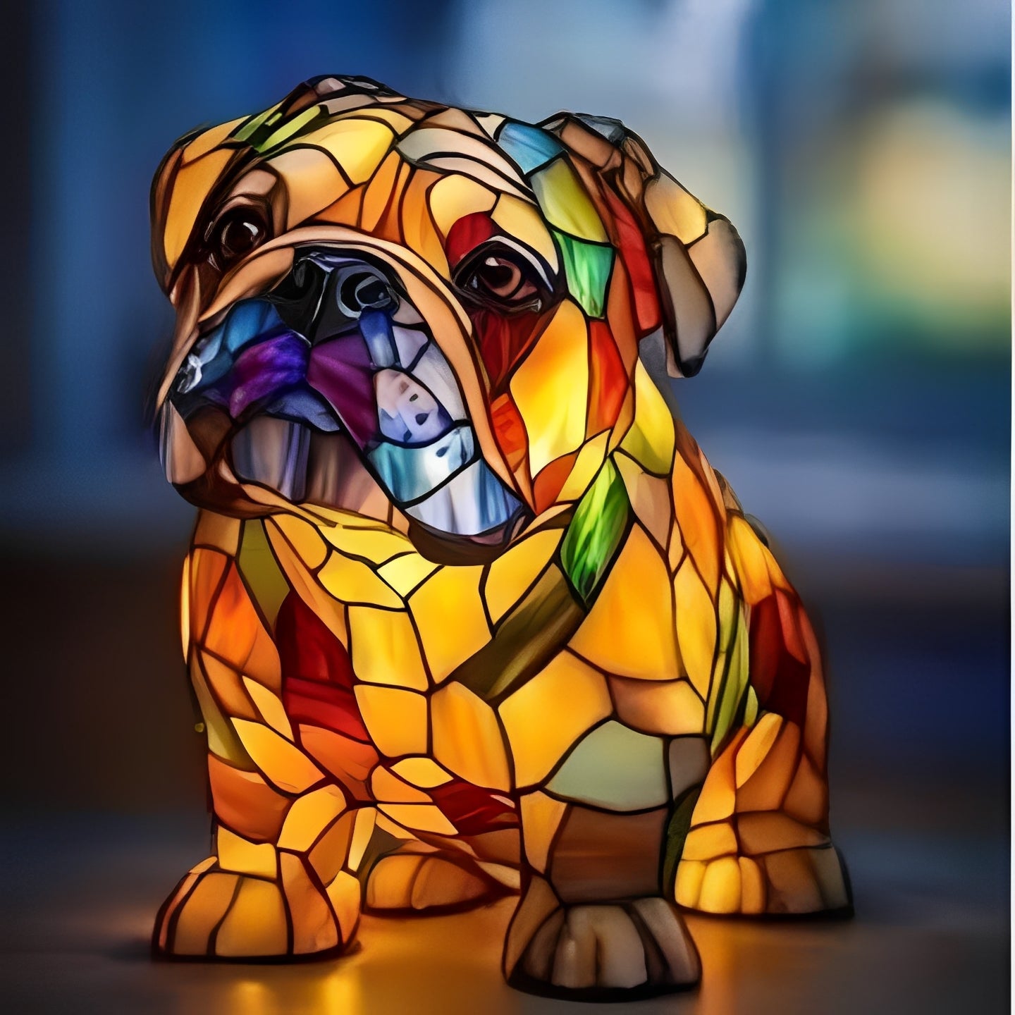 Stained Glass Art Deco Bedside Lamp