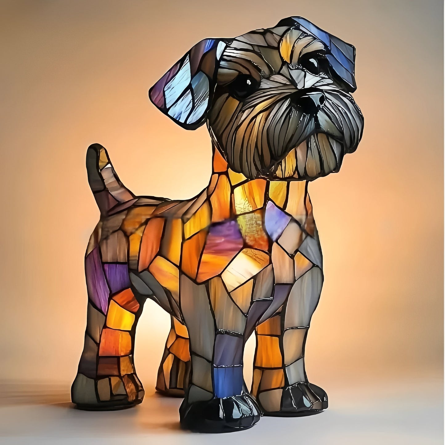 Stained Glass Art Deco Bedside Lamp