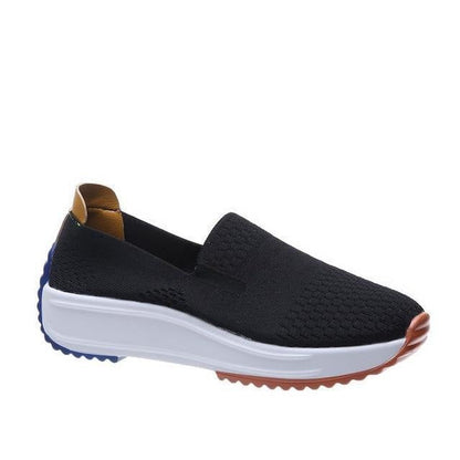 Womens Knit Slip-On Sneakers, Colorblock Sole