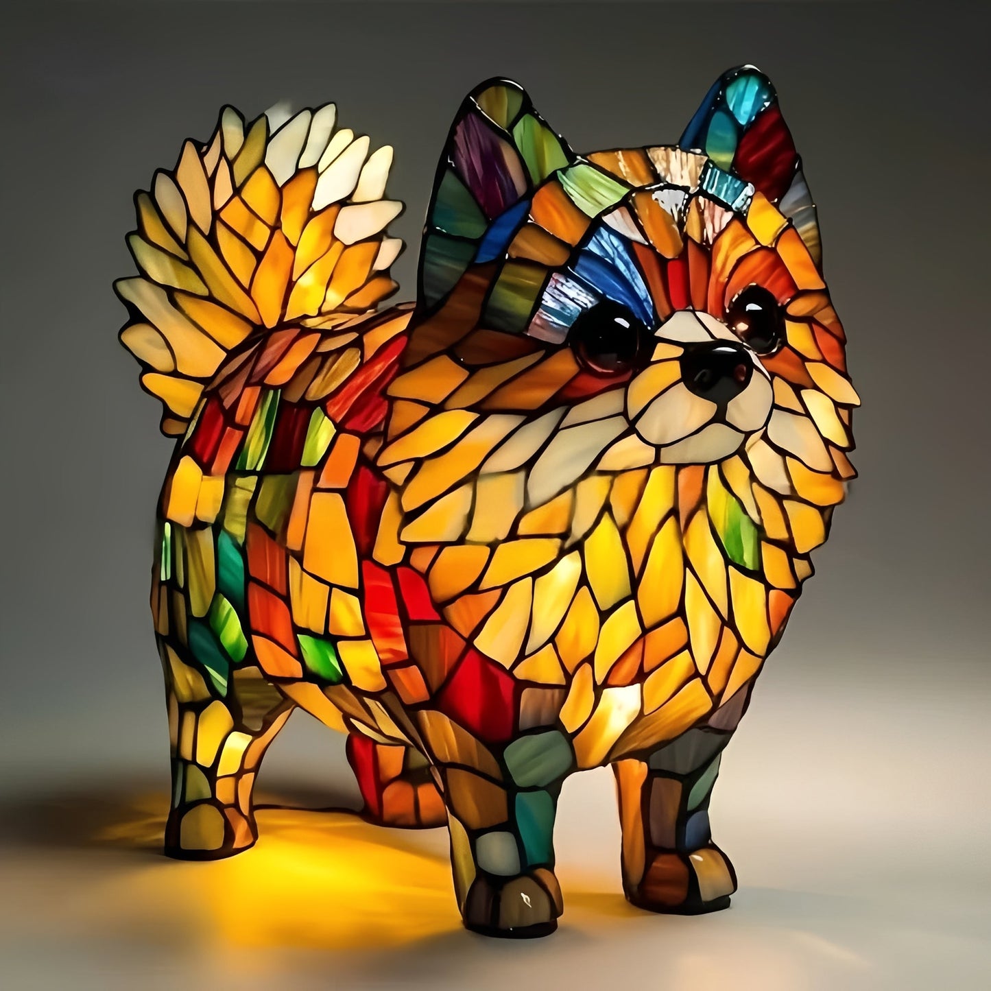 Stained Glass Art Deco Bedside Lamp