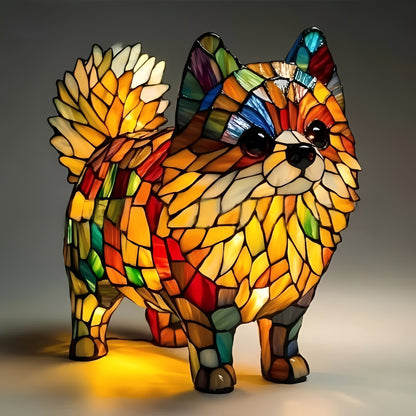 Stained Glass Art Deco Bedside Lamp