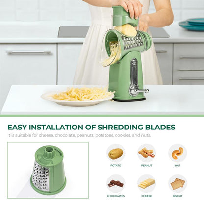 Rotary Vegetable Grater with 5 Blades