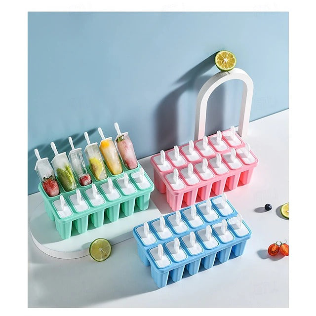 BPA-Free Silicone Ice Pop Mold with Sticks