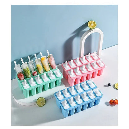BPA-Free Silicone Ice Pop Mold with Sticks