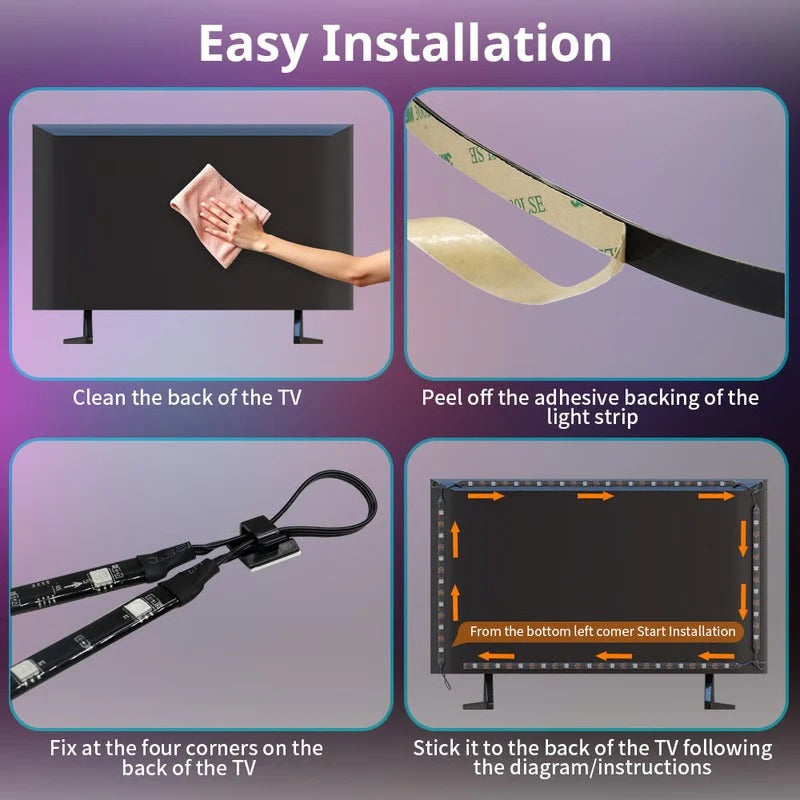 Bias Lighting LED Strip with Screen Sync & App