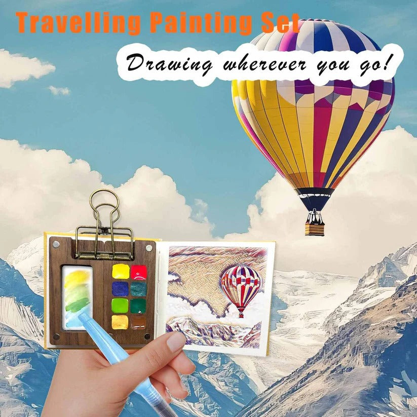 Mini Pocket Watercolor Palette Travel Set