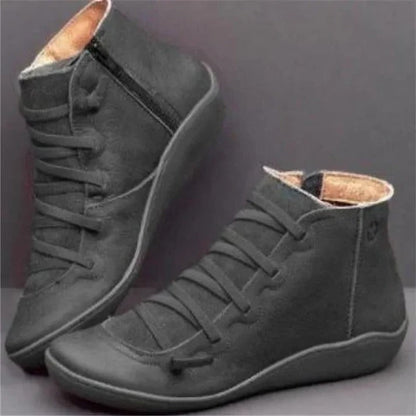 Womens Ankle Boots with Chunky Heel and Zipper