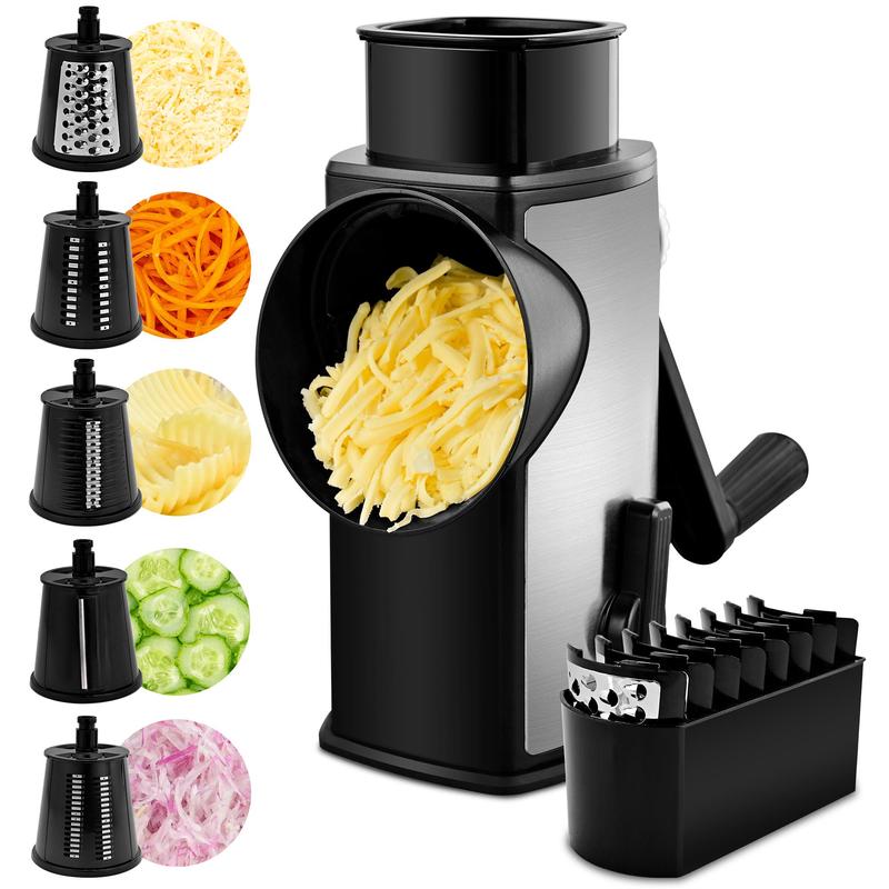 Rotary Vegetable Grater with 5 Blades