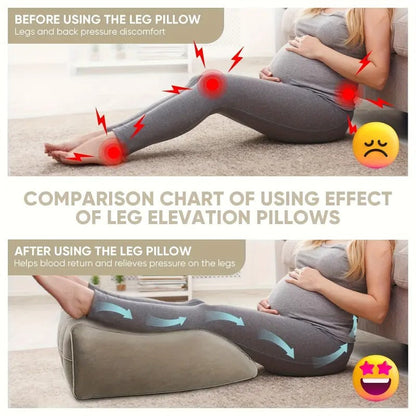 Inflatable Leg Elevation Pillow for Circulation