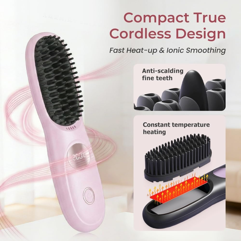 Cordless Hair Straightener Brush