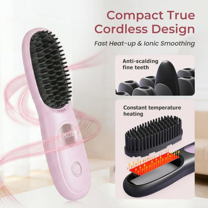 Cordless Hair Straightener Brush