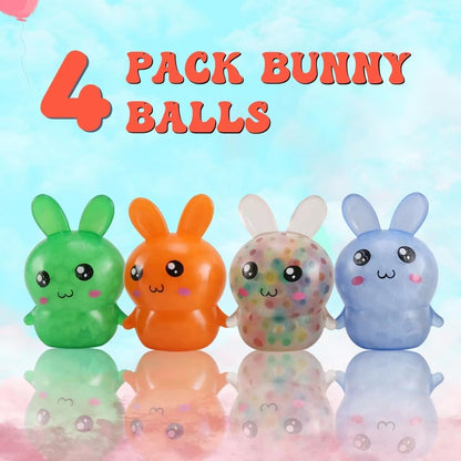 Squishy Bunny Stress Balls, 4 Pack