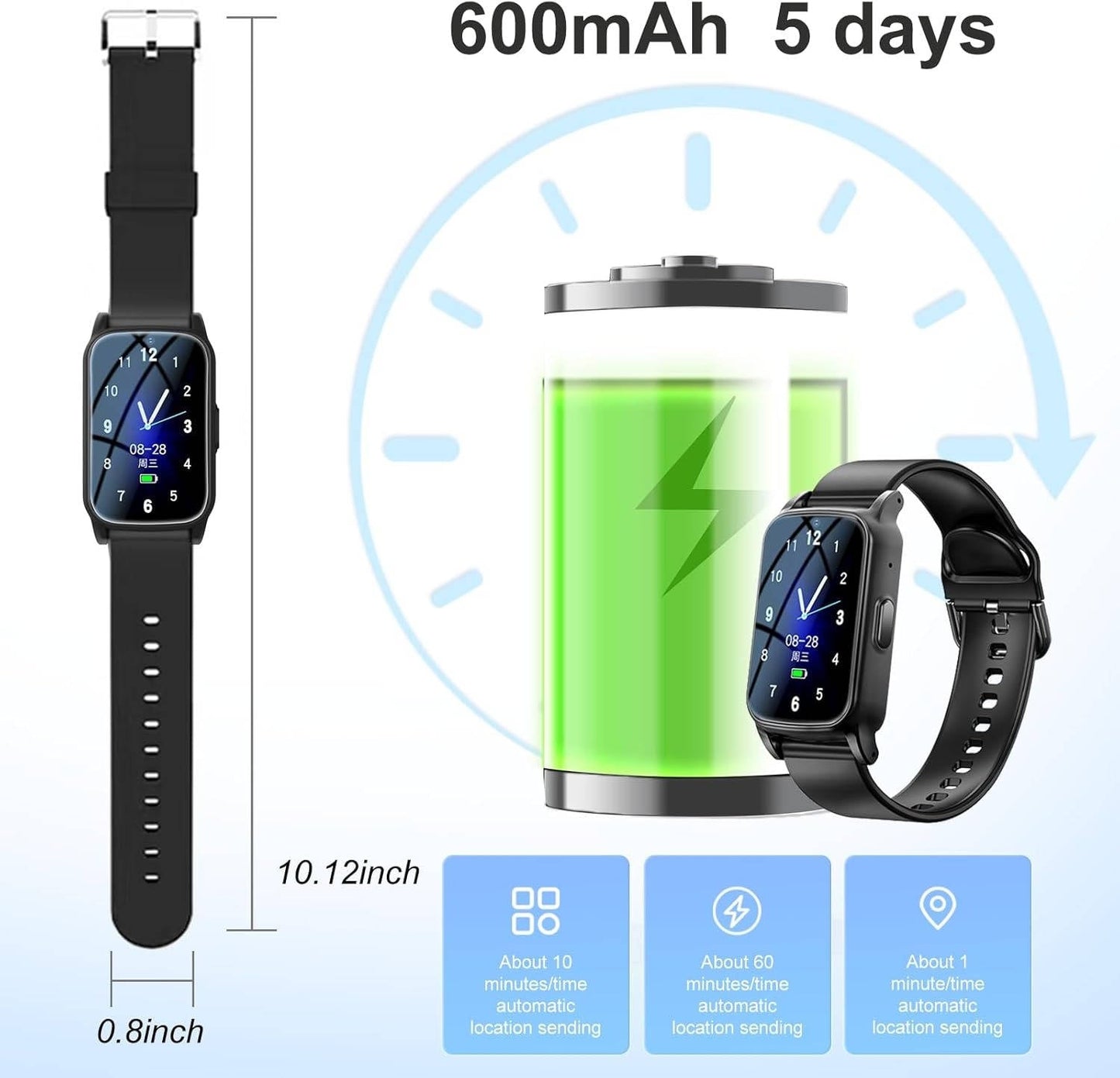 4G GPS Smart Watch with SOS Calling and Tracking