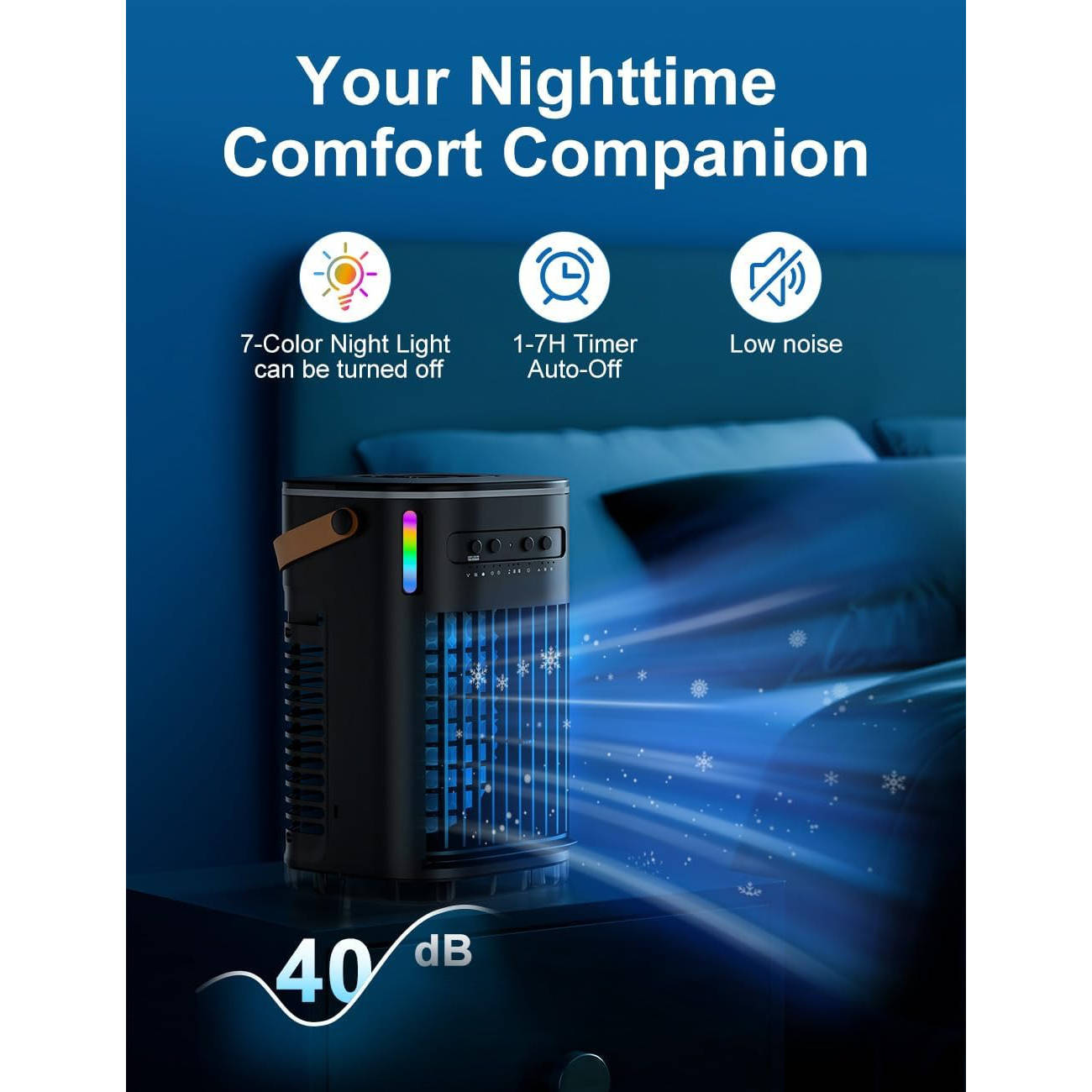 Portable Evaporative Air Cooler with Remote, 1.2L