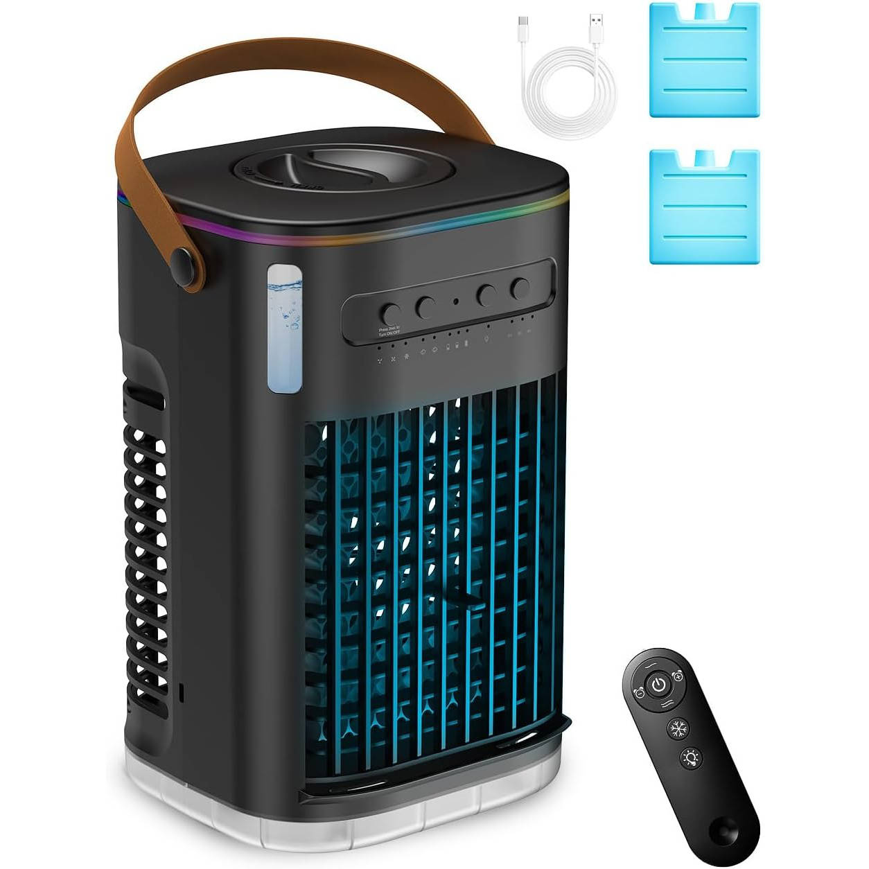 Portable Evaporative Air Cooler with Remote, 1.2L