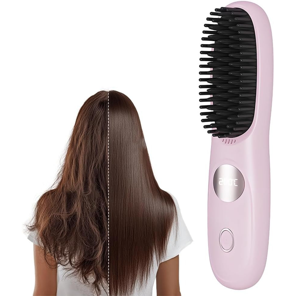Cordless Hair Straightener Brush