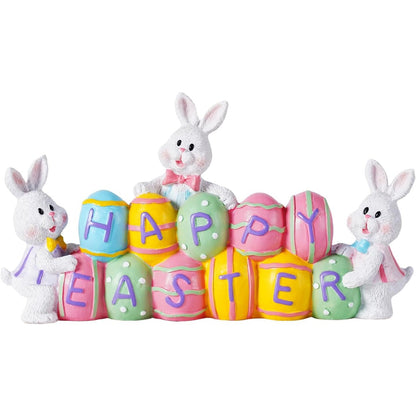 Happy Easter Bunny Tabletop Centerpiece, 3 Pc