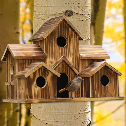 Natural Wooden Hanging Bird House