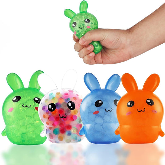 Squishy Bunny Stress Balls, 4 Pack