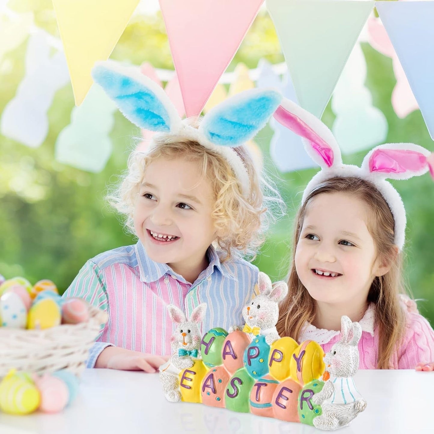 Happy Easter Bunny Tabletop Centerpiece, 3 Pc