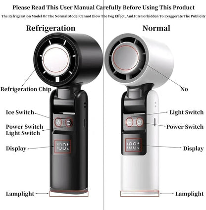 3-in-1 Handheld Turbo Fan with Flashlight