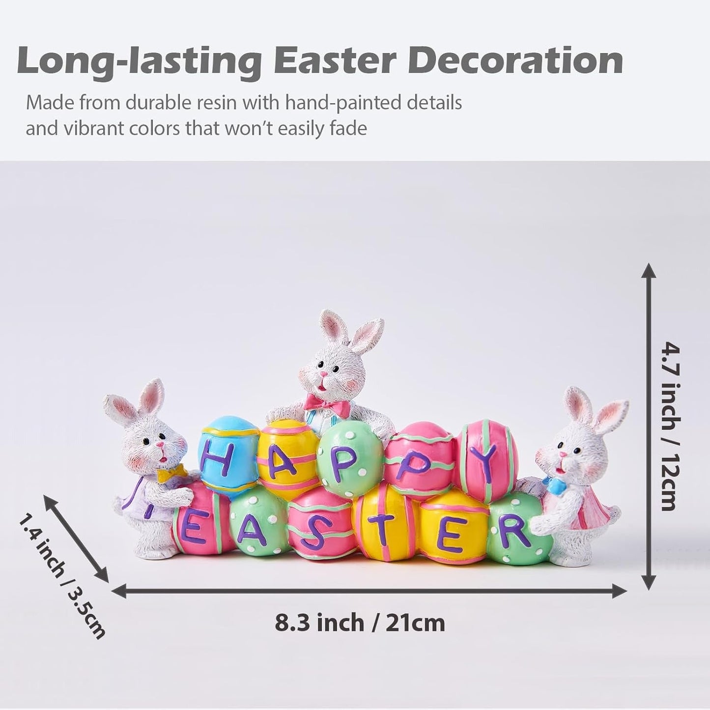 Happy Easter Bunny Tabletop Centerpiece, 3 Pc