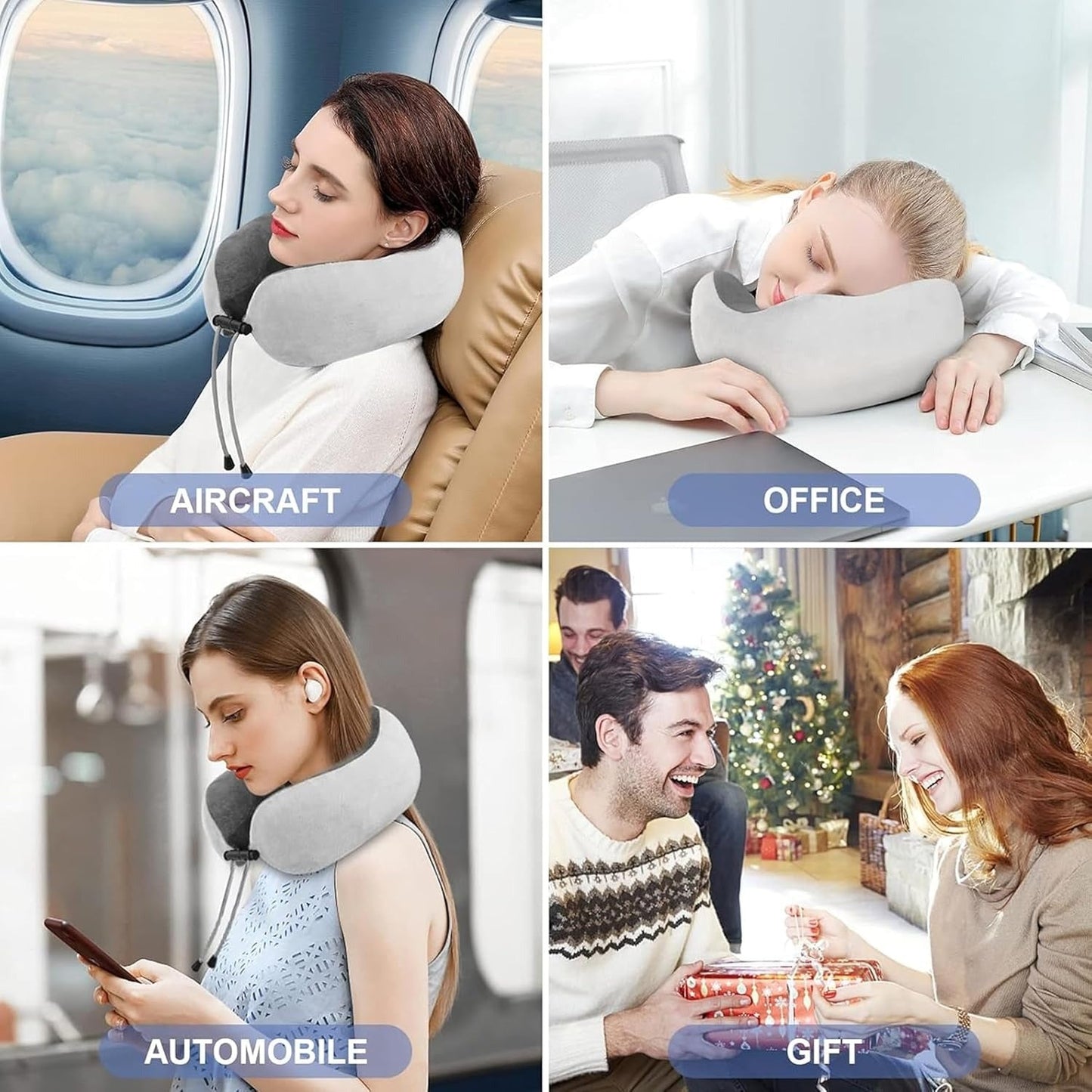 Travel Neck Pillow with Massager