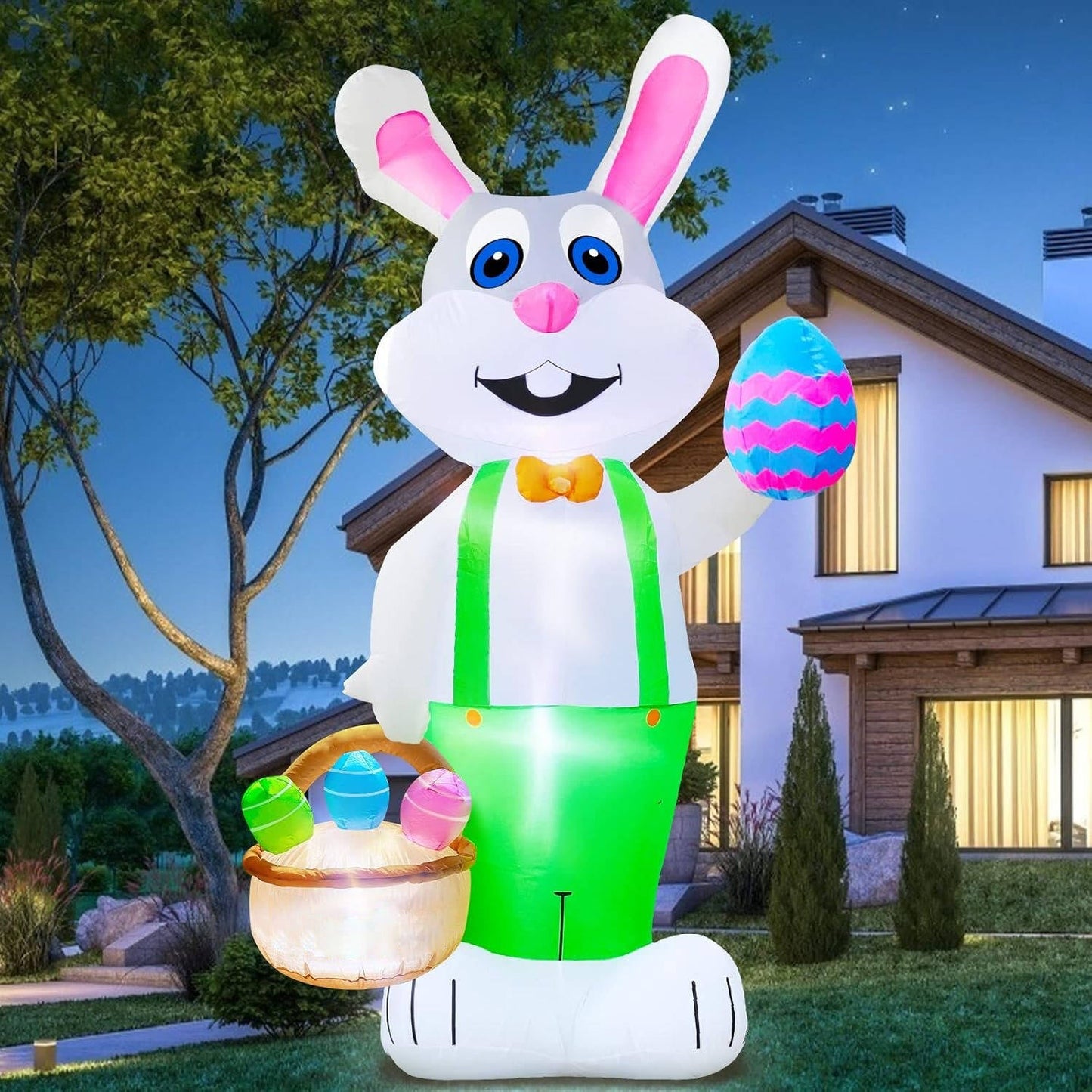 8FT Giant Easter Bunny Inflatable Decoration