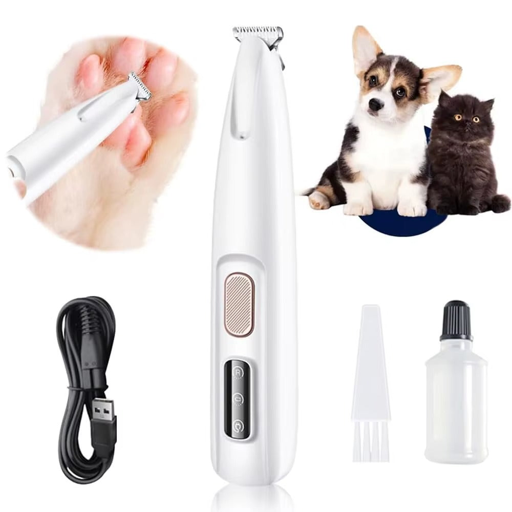LED Pet Paw Trimmer, Quiet Cat & Dog Grooming Clipper
