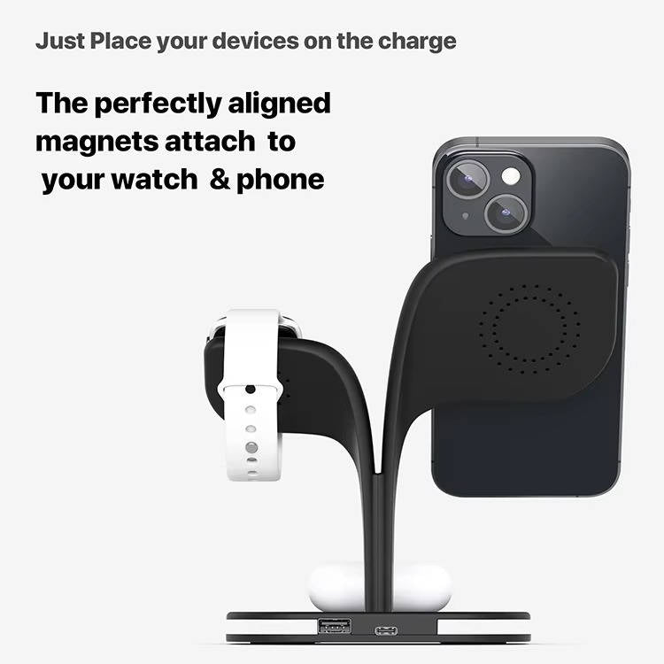 3-in-1 Wireless Charging Station for iPhone and Watch