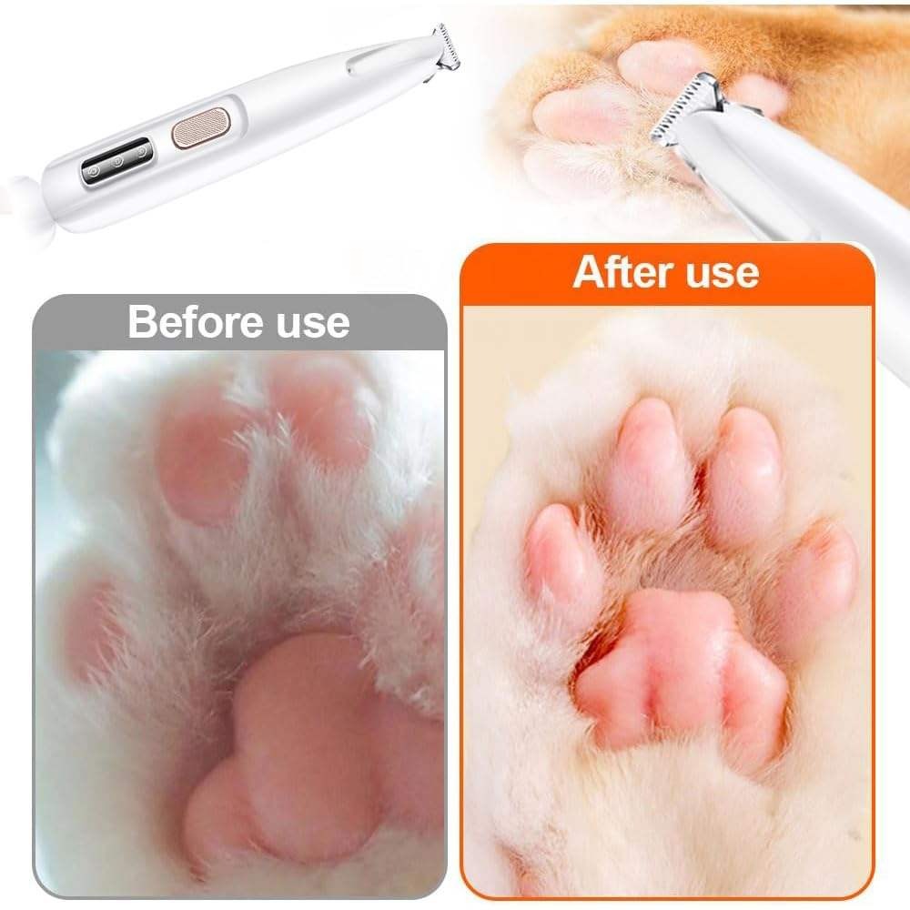 LED Pet Paw Trimmer, Quiet Cat & Dog Grooming Clipper