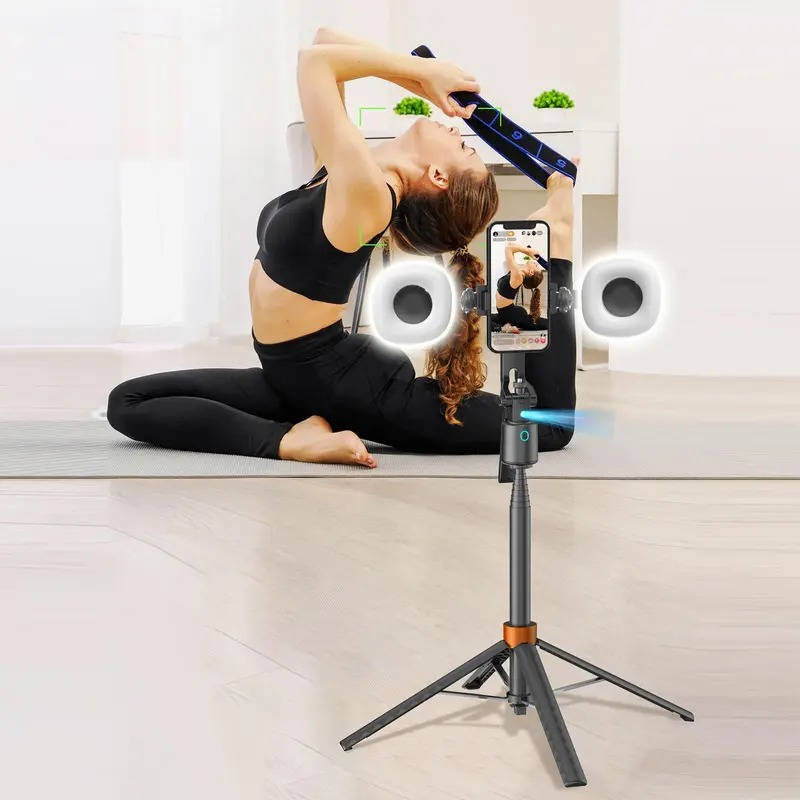 360° Smart Face Tracking Tripod with Fill Lights