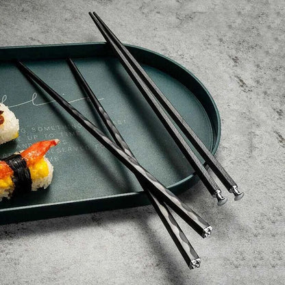 Non-Slip Japanese Alloy Chopsticks, 5 Pairs