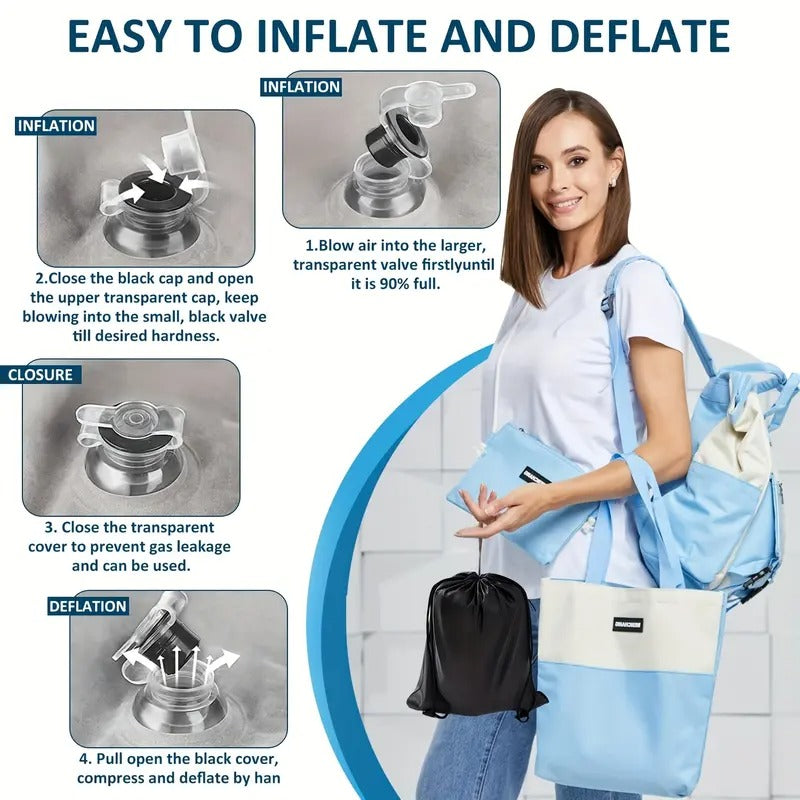 Inflatable Leg Elevation Pillow for Circulation