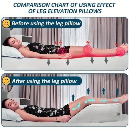 Inflatable Leg Elevation Pillow for Circulation