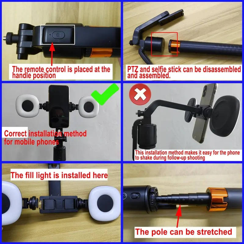 360° Smart Face Tracking Tripod with Fill Lights