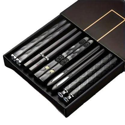 Non-Slip Japanese Alloy Chopsticks, 5 Pairs