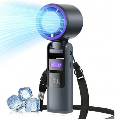 3-in-1 Handheld Turbo Fan with Flashlight