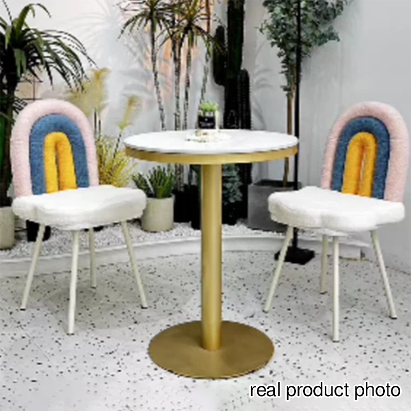 Contemporary Fabric Iron Vanity Stool