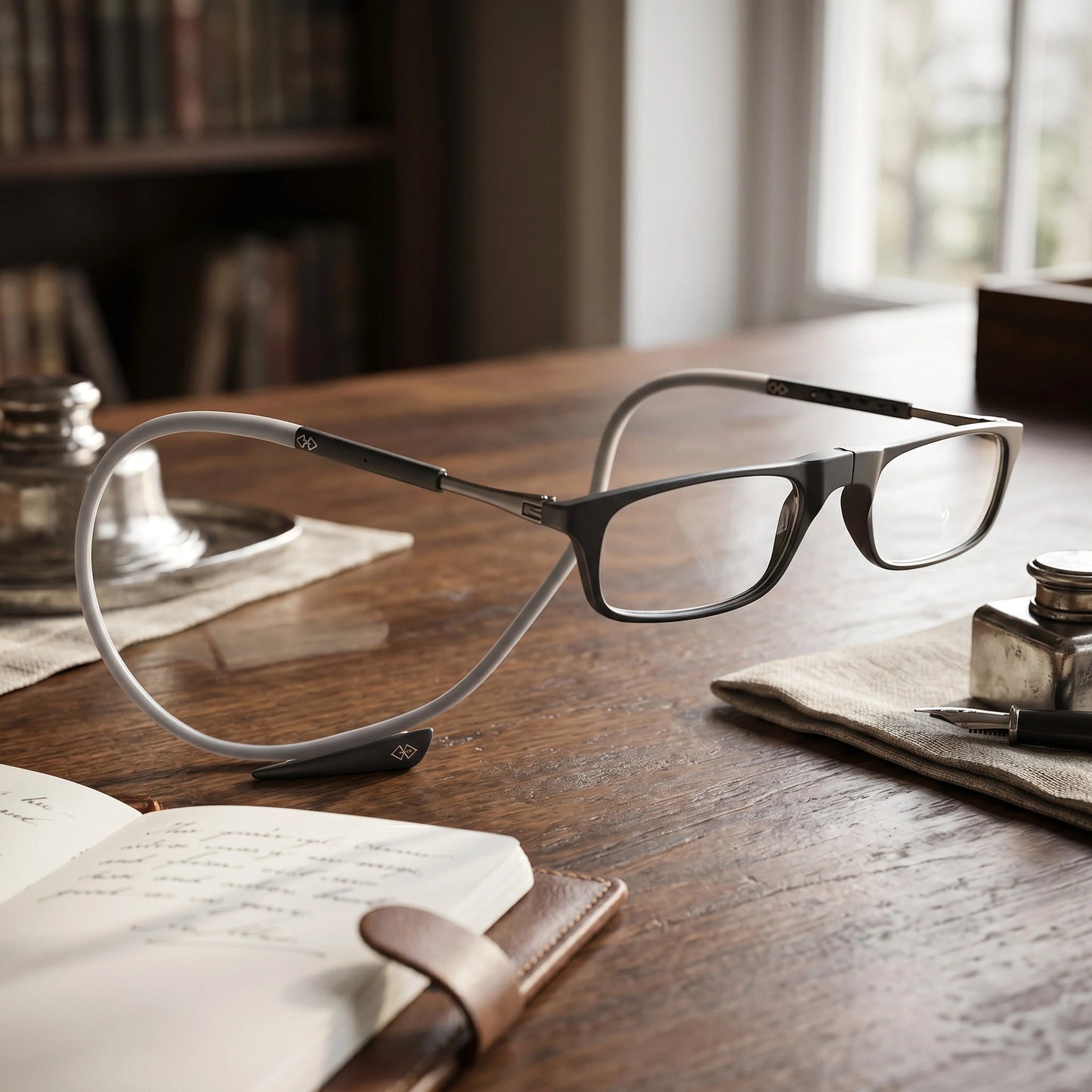 Bifocal Eyeglasses with Magnetic Neck Cord
