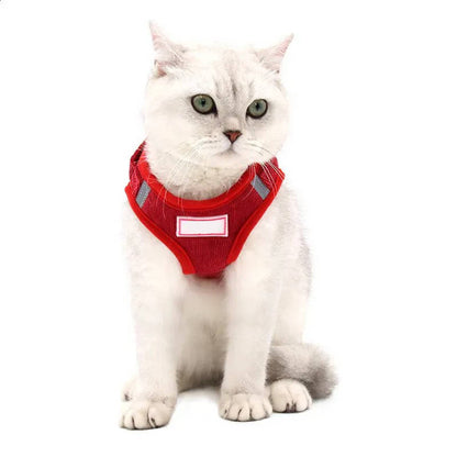Reflective Corduroy Dog Harness & Leash Set