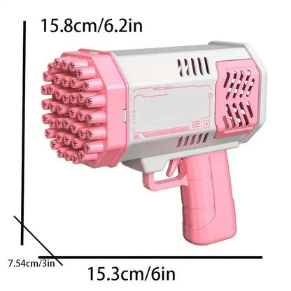 40-Hole Automatic Bubble Gun with LED Lights