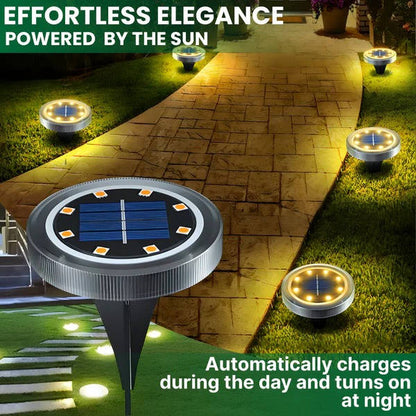 10 Pack Solar Ground Lights, Waterproof Pathway
