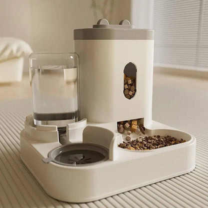 Automatic Cat Water Dispenser with Food Bowl