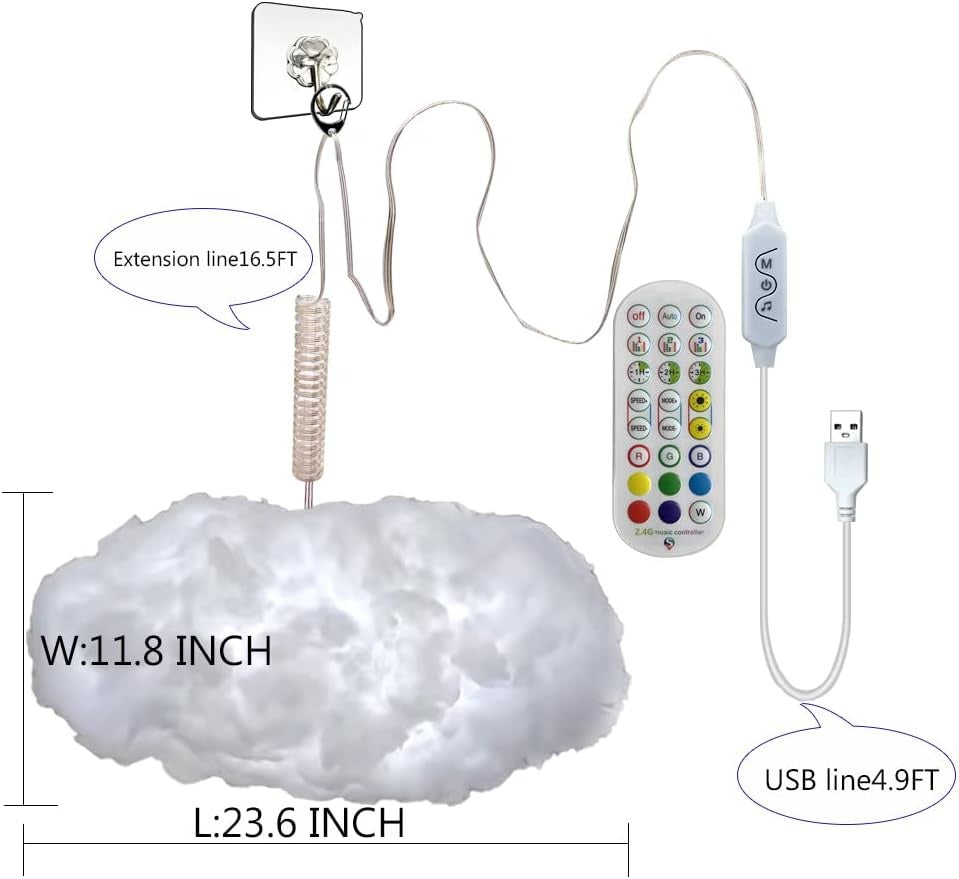3D Cloud Lightning Light Kit for Kids & Adults